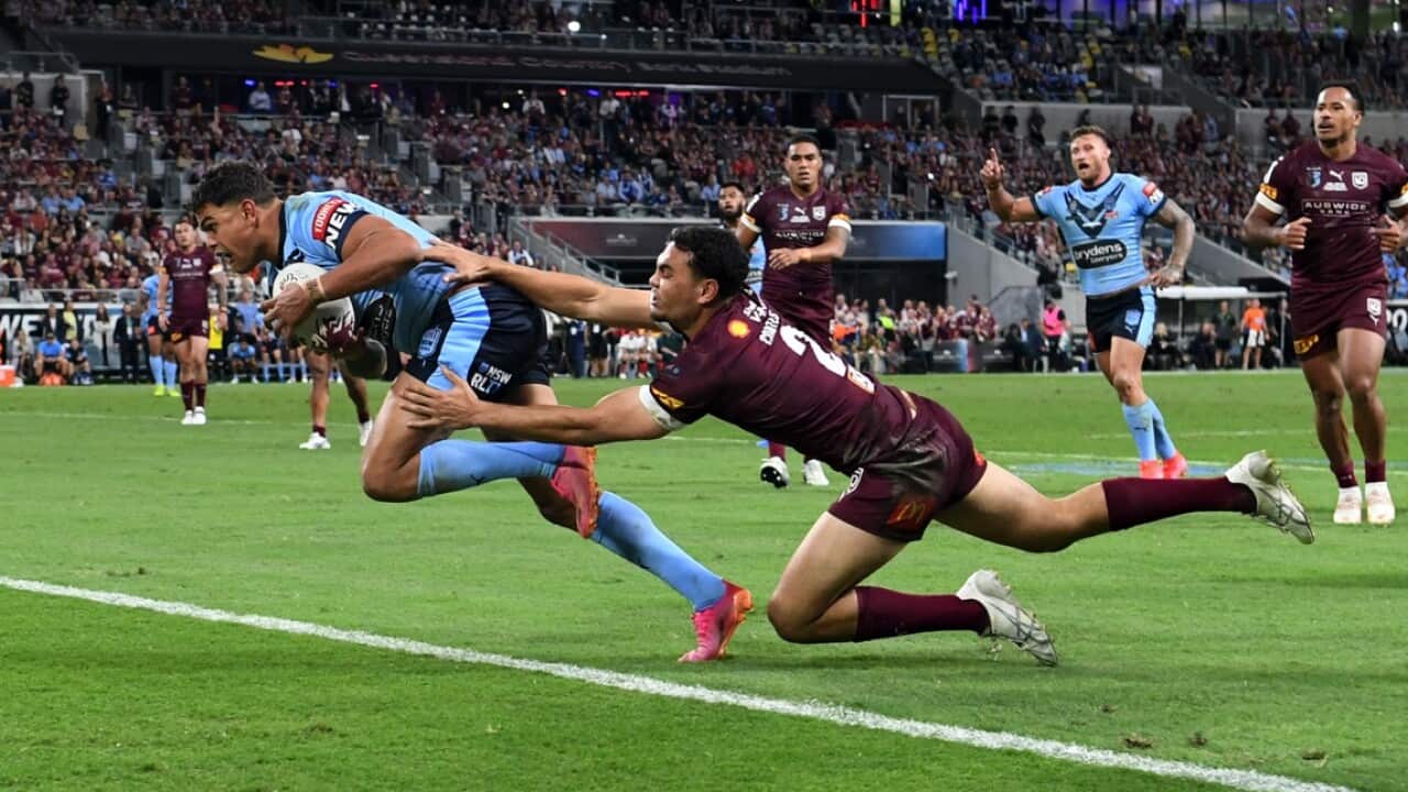 Latrell Mitchell try Origin 1