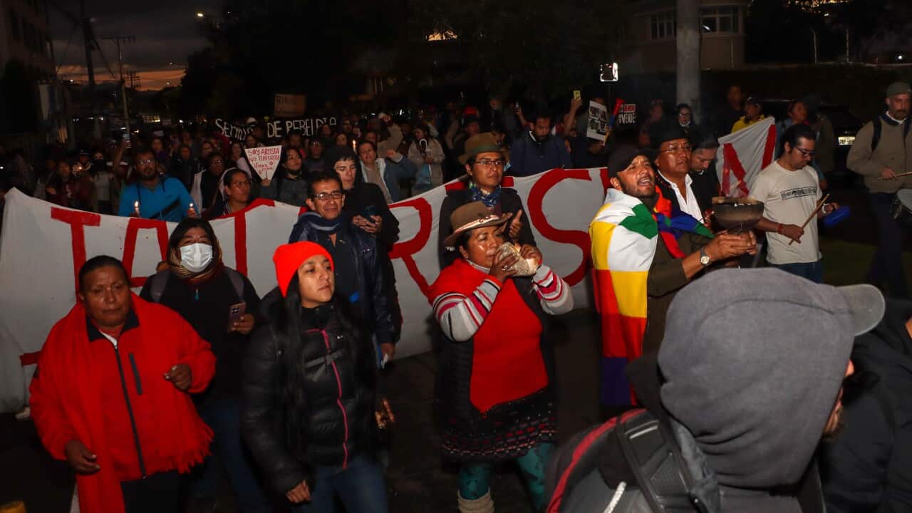 Protest in Quito against the rise of diesel prices