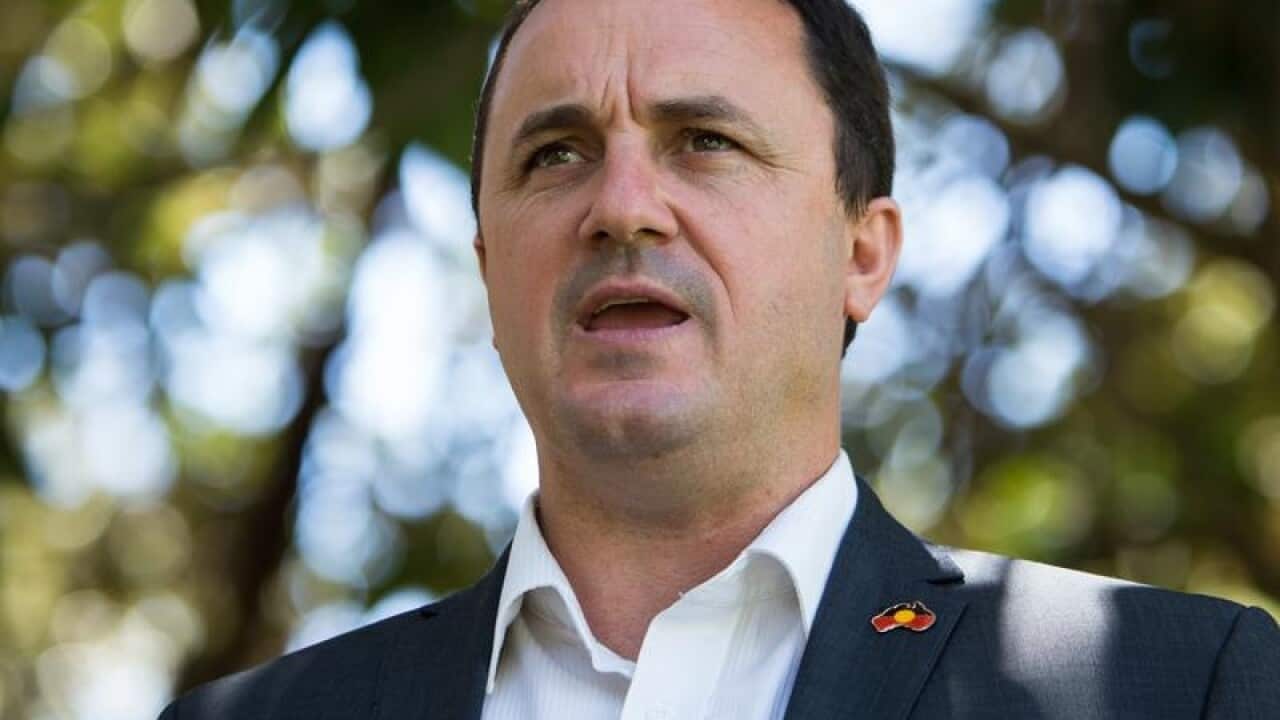 NSW Greens MP Jeremy Buckingham speaks to the media