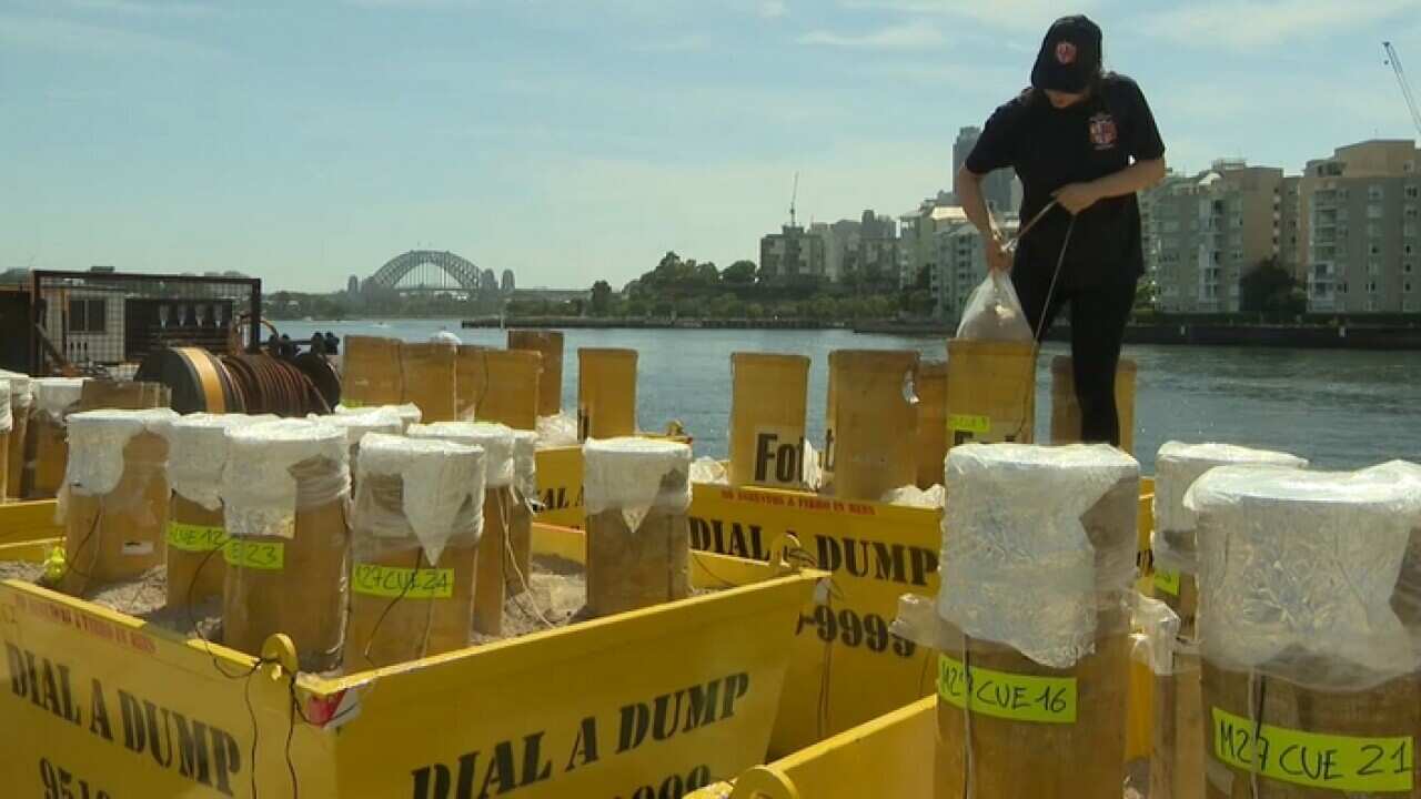 Preparing the Sydney fireworks for New Year's Eve