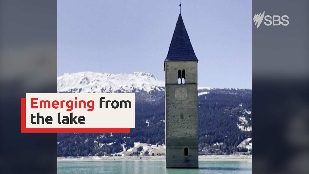 Lost Italian village emerges from lake after 71 years
