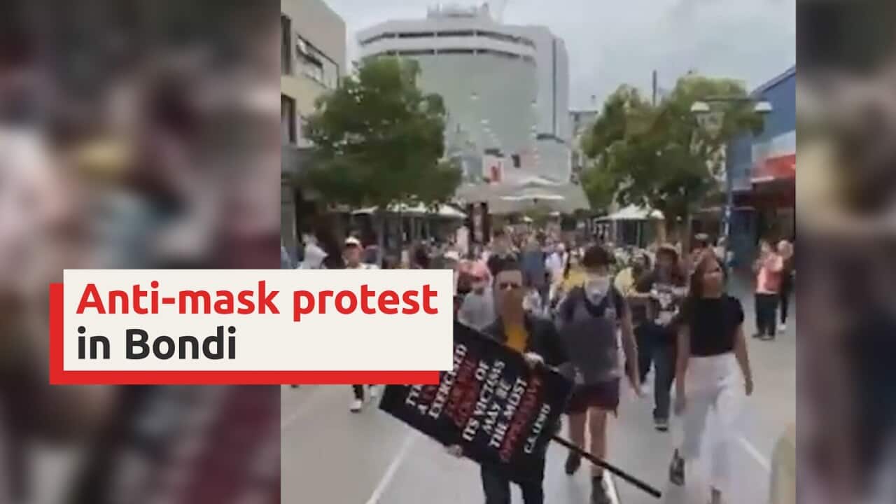Anti-mask protest in Bondi