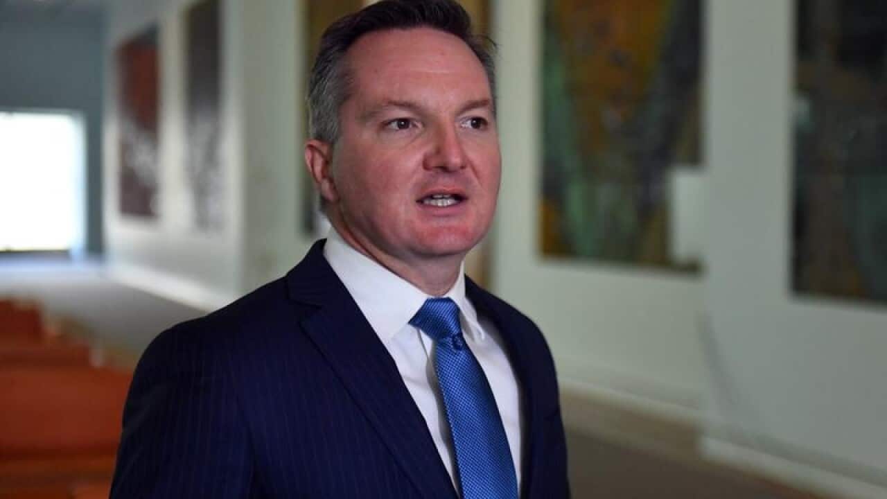 Shadow Treasurer Chris Bowen speaks to the media in August.
