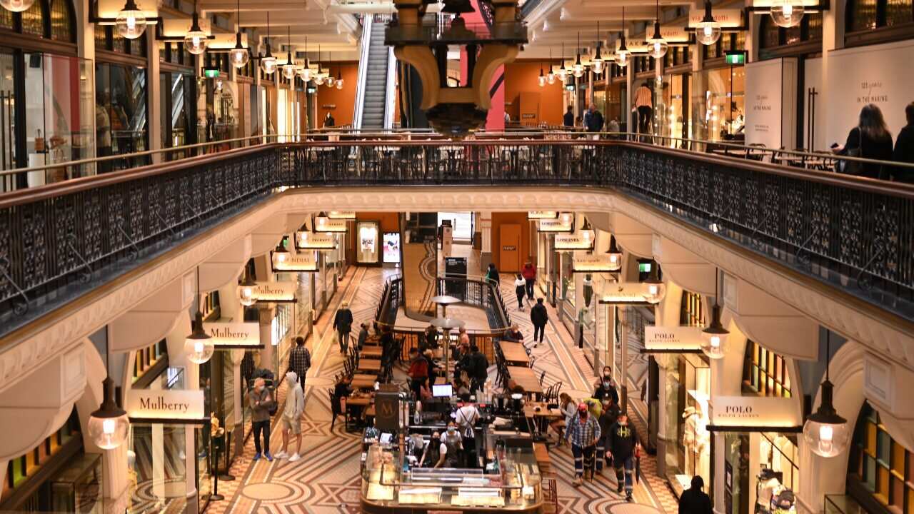 Shoppers return to the QVB shopping mall as Sydneysiders enjoy Freedom Day after 108 days of lockdown