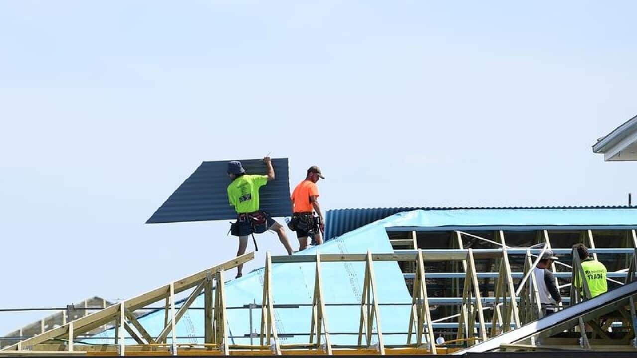 Housing construction at Marsden Park, northwest of Sydney