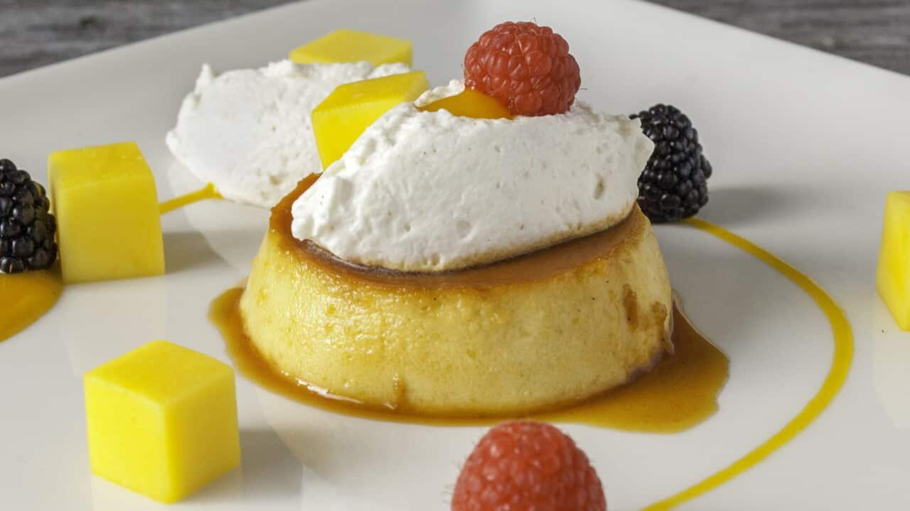 Mango creme caramel