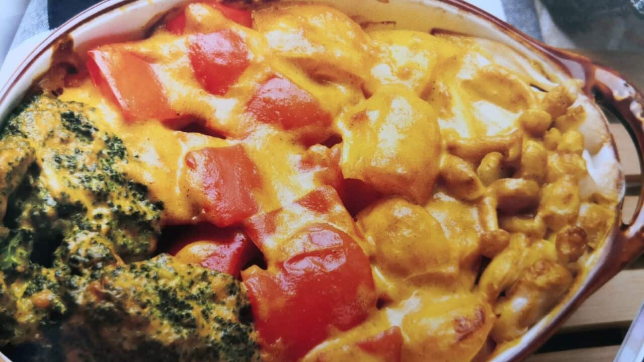 Baked vegetables with Portuguese sauce