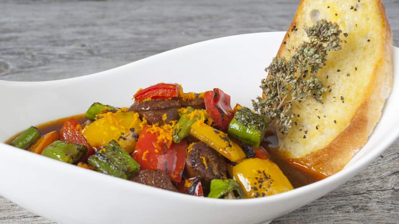 Sausage and pepper stew