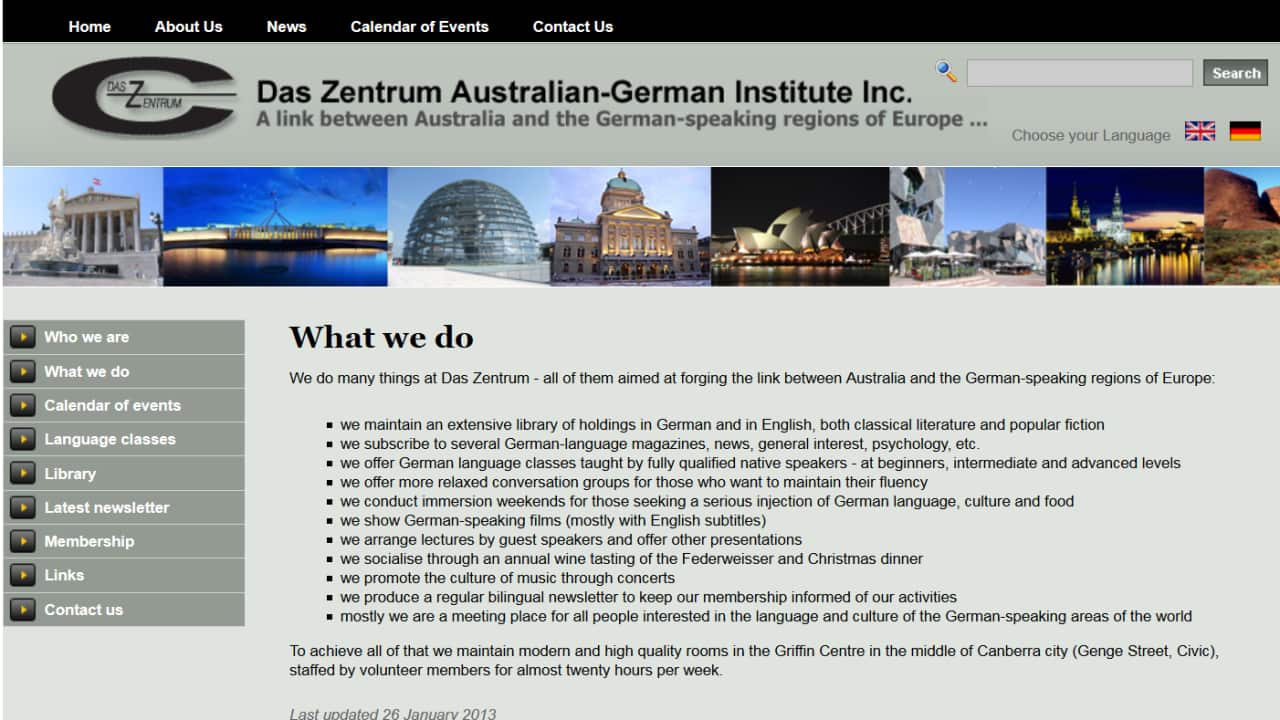 "Das Zentrum" - online finden sich alle Informationen