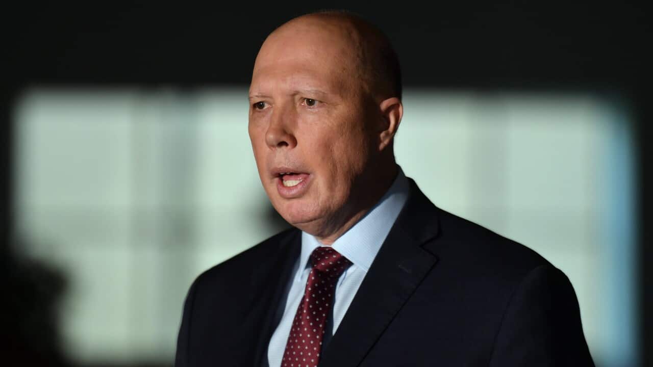 Home Affairs Minister, Peter Dutton in Canberra