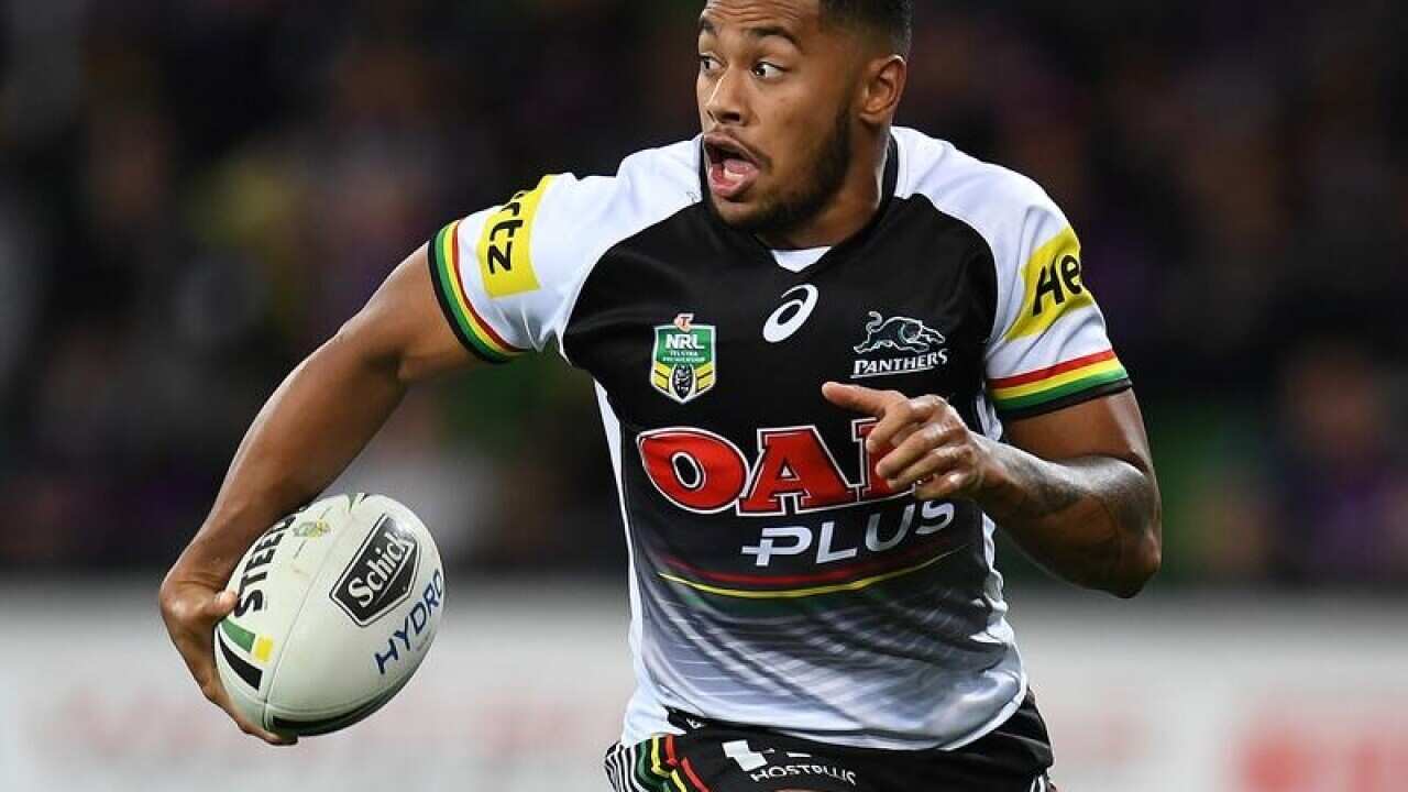 Waqa Blake of the Panthers is seen in action during the Round 5.