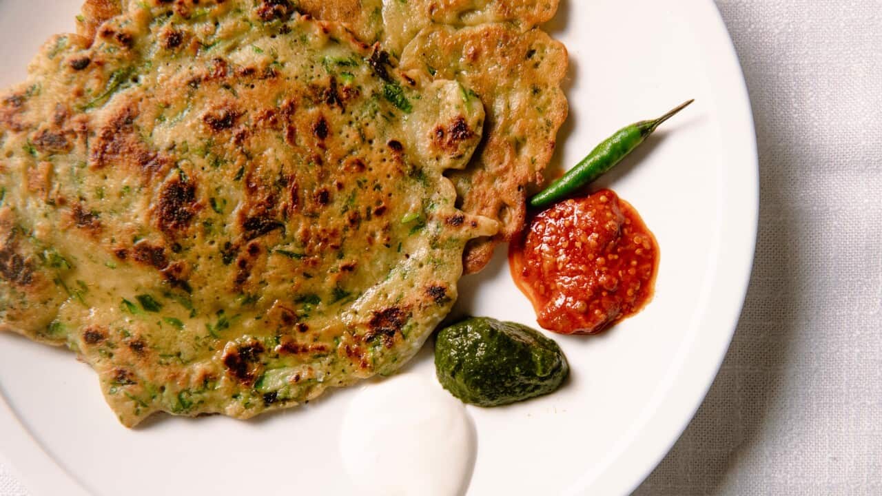 Basen ka puda (Savoury pancake)
