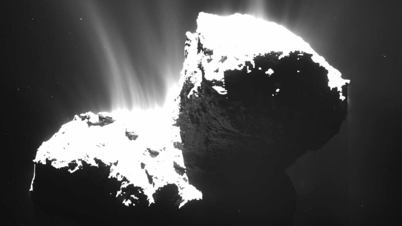 A photo taken by OSIRIS wide-angle camera on the Rosetta space