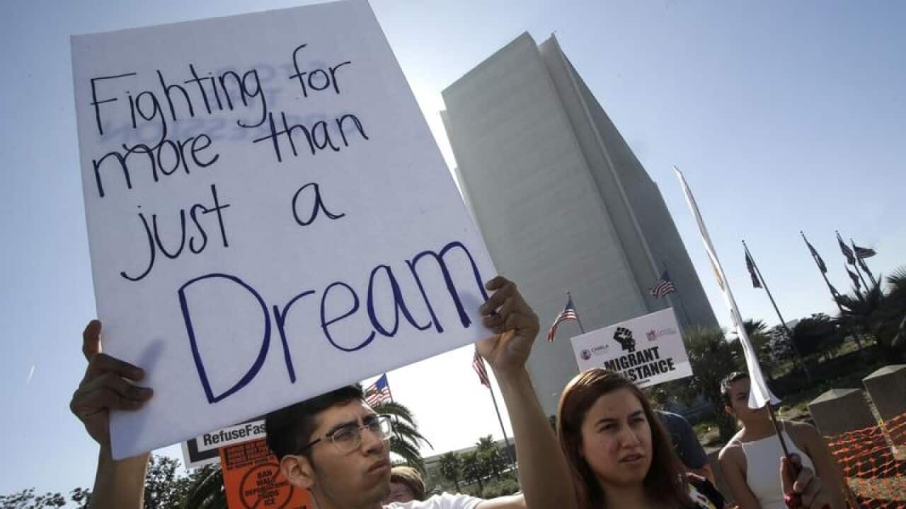 Dreamers rally for protection under the DACA law