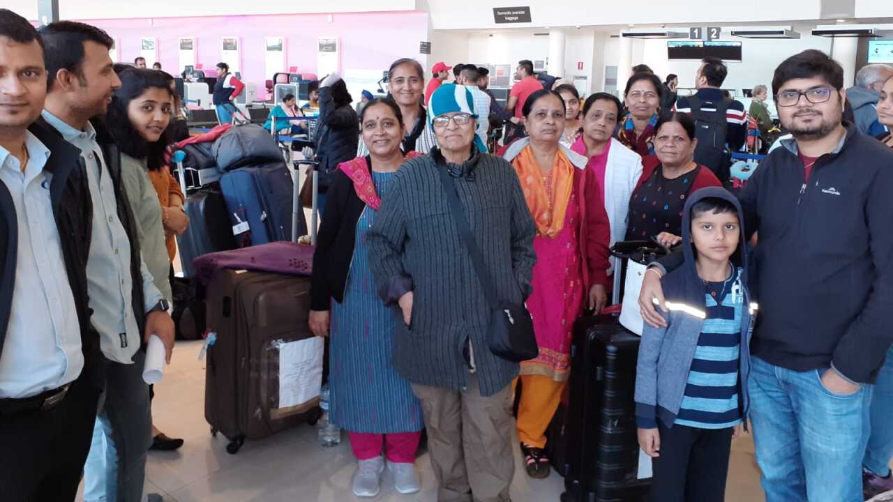 Passengers of chartered flight arrived at the Perth airport