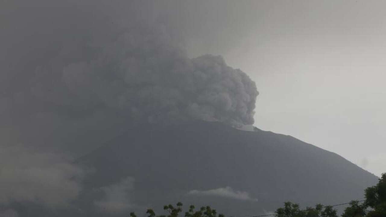 Mount Agung volcano erupts in Karangasem, Bali