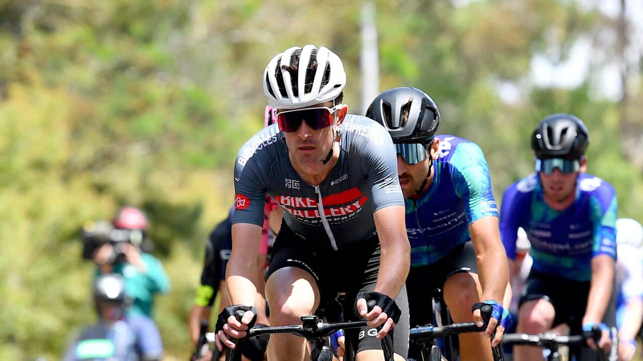 James Whelan in action during the 2023 Australian Road National Championships