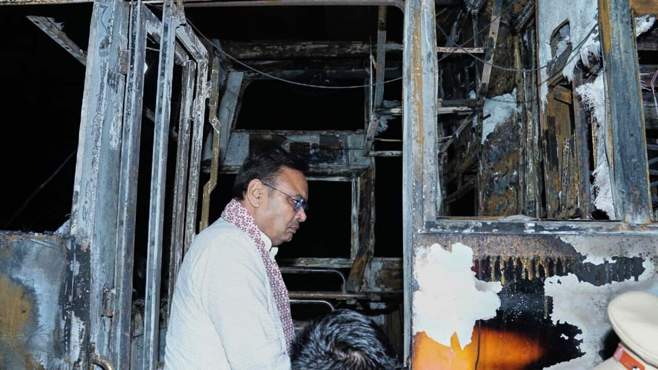 India Bus Fire
