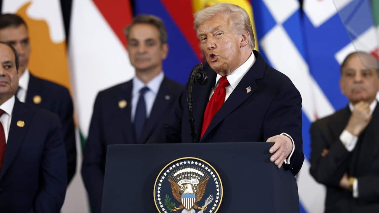 President Trump says a new and beautiful day is rising (AAP)
