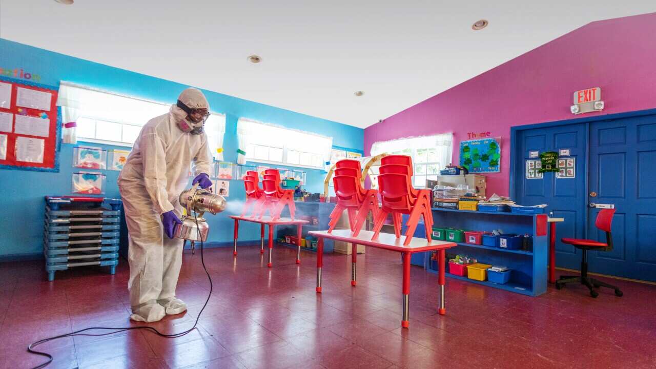 Preparing a daycare facility for returning to classes (Getty)