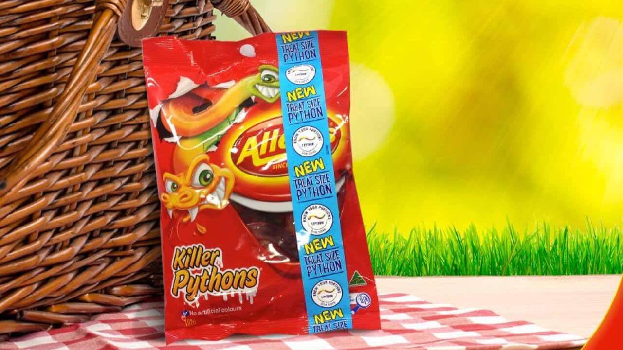 'Treat size' Killer Pythons. (Facebook: Allen's Lollies)