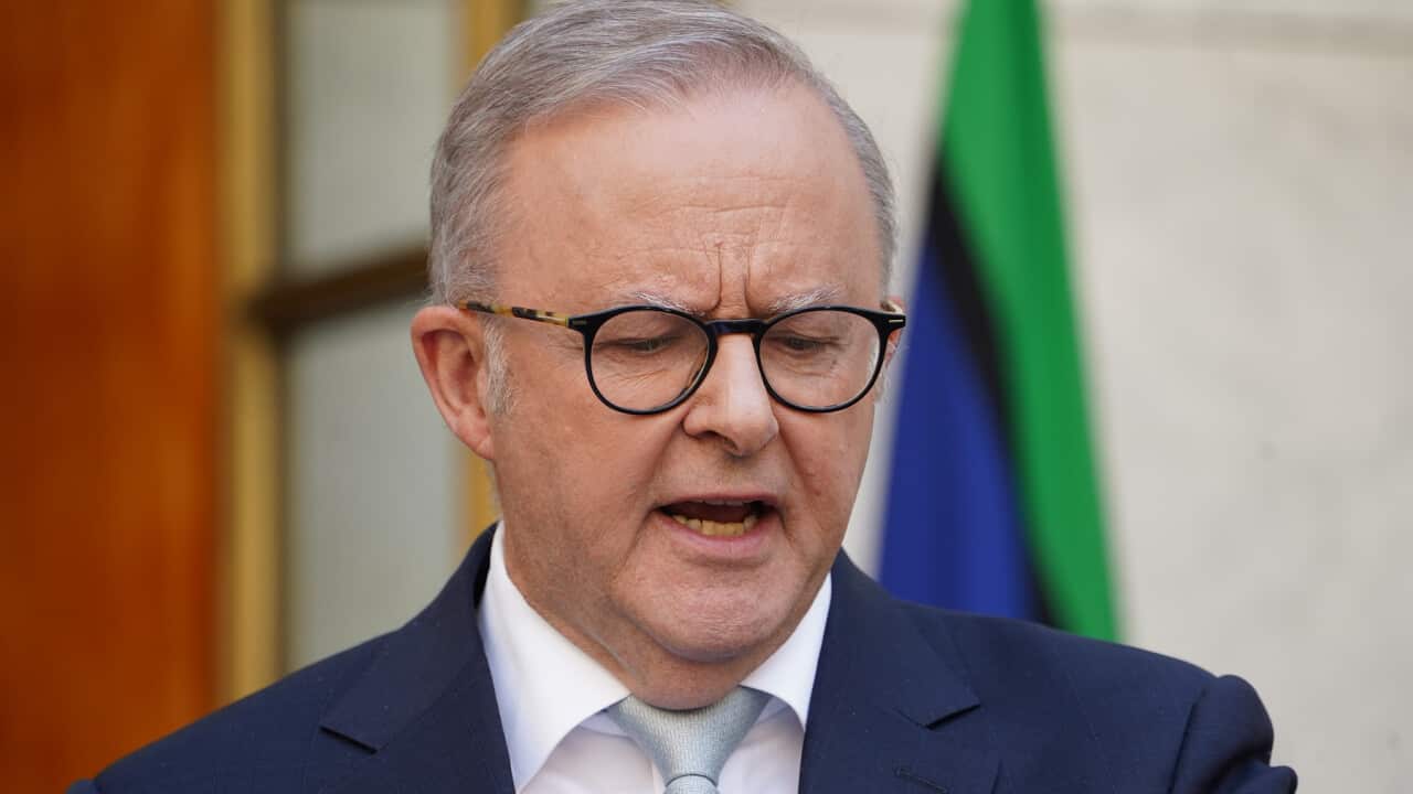 Australian Prime Minister Anthony Albanese speaks to media during a press conference (AAP).png
