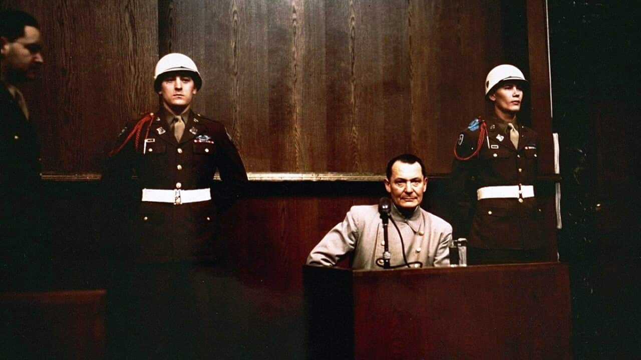 Hermann Goring at Nuremberg trials
