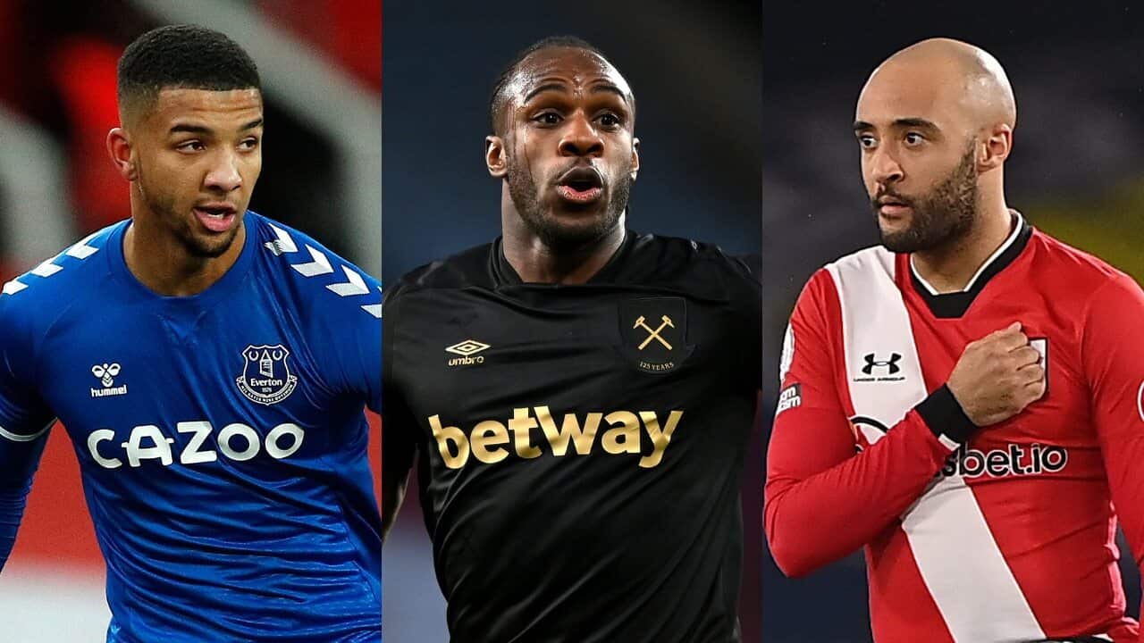 Mason Holgate, Michail Antonio, Nathan Redmond