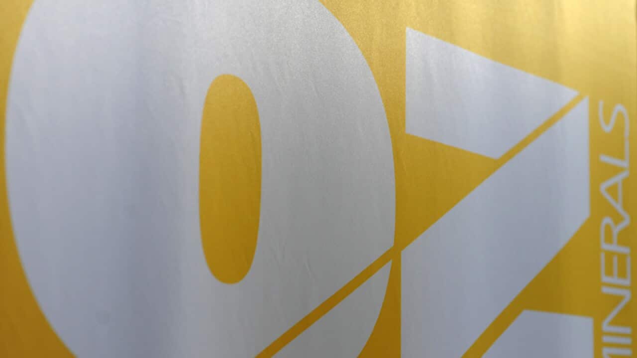 OZ Minerals signage in Melbourne