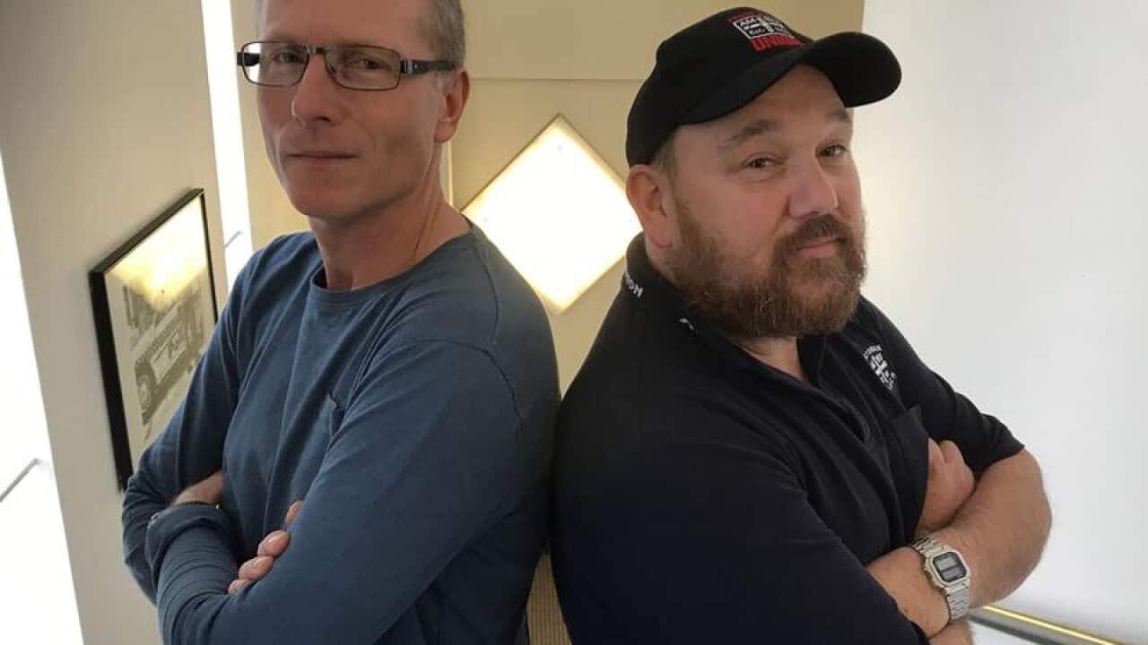 Peter Cook (left) and David Borg.