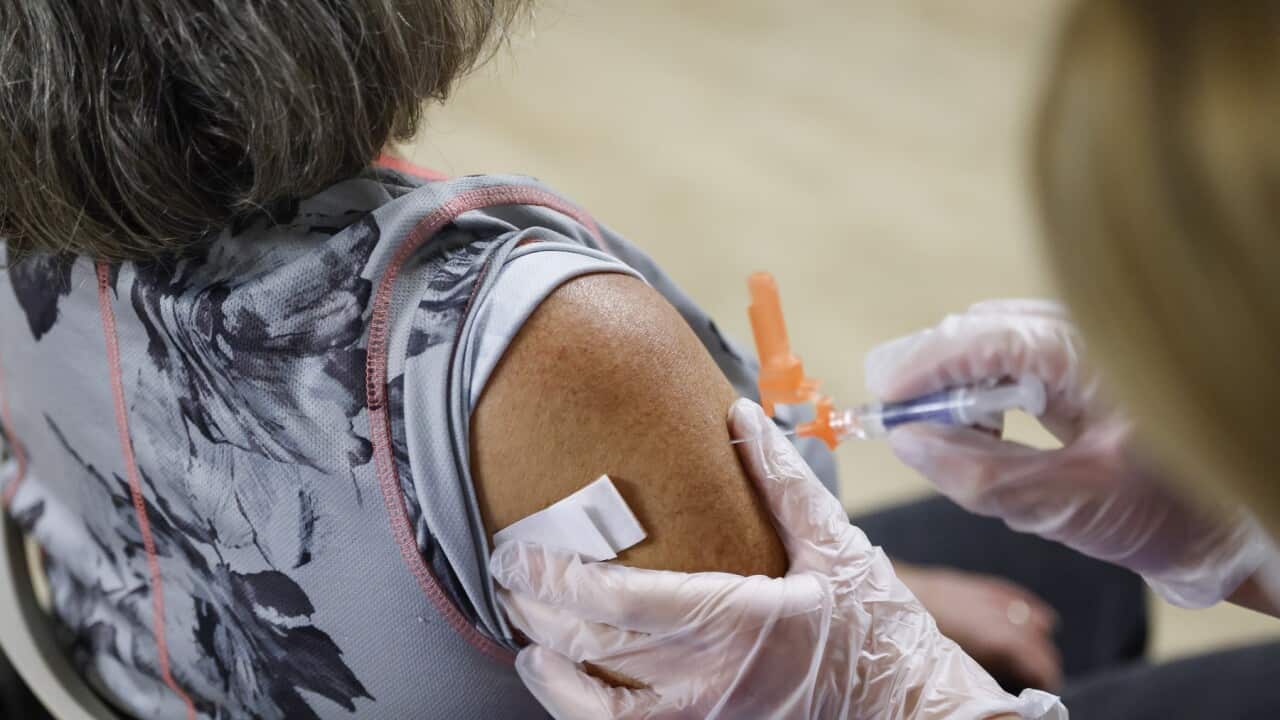 A flu vaccine being administered (AAP)