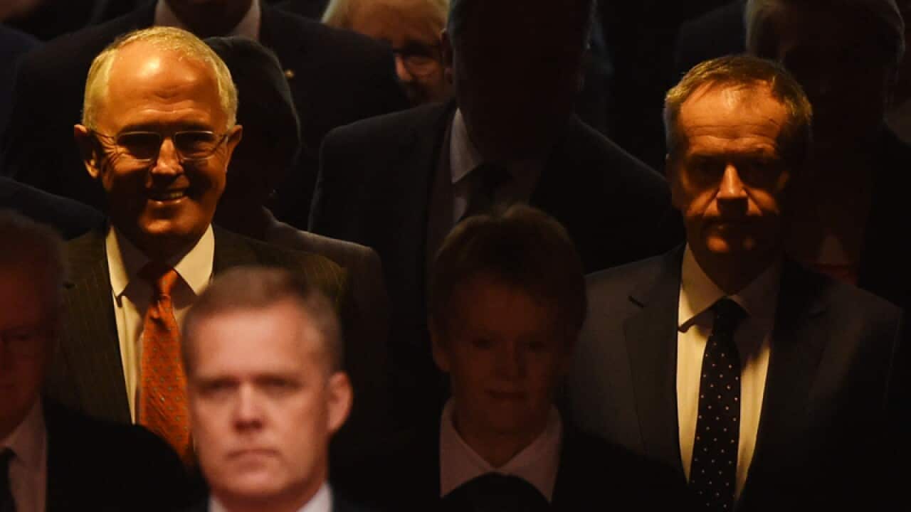 Malcolm Turnbull (L) and Bill Shorten