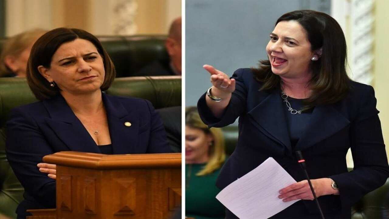 Deb Frecklington and Annastacia Palaszczuk.