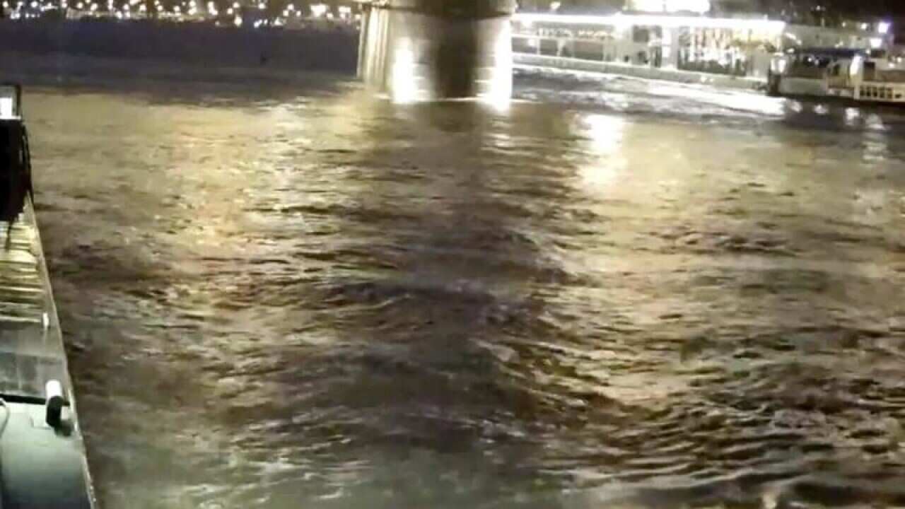 Video footage shows the collision between the two boats