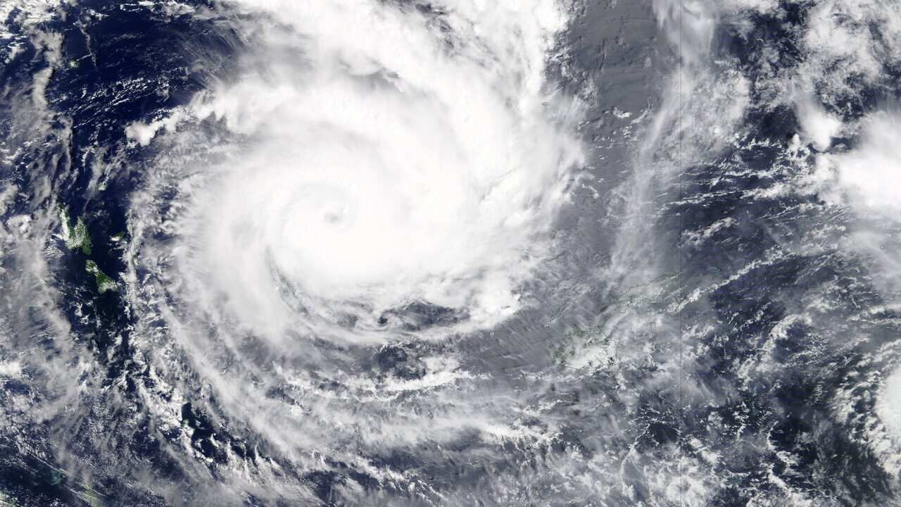 A NASA photo shows the Category Five Cyclone Yasa, northwest of Fiji's Viti Levu island.