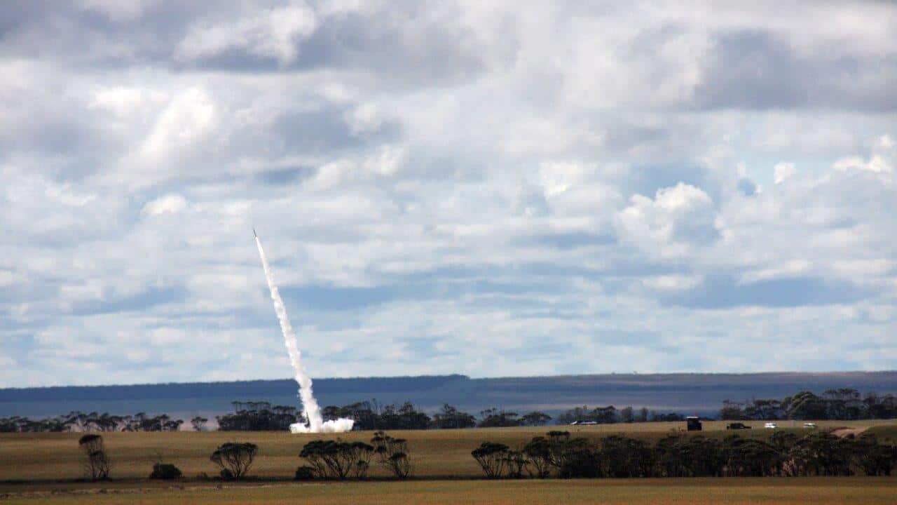 A DART rocket carrying a Royal Australian Air Force payload has been launched from Koonibba Rocket Range in South Australia.