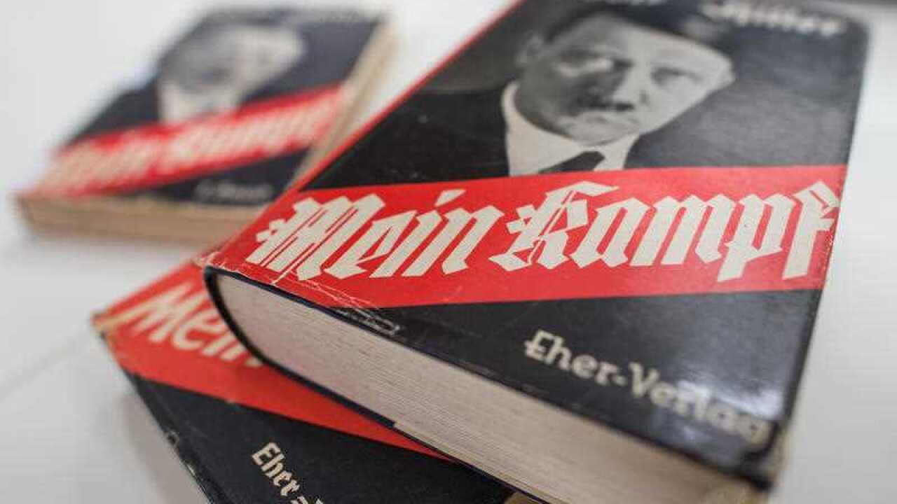  In this Dec. 11, 2015, file photo, different editions of Adolf Hitler's "Mein Kampf" are on display at the Institute for Contemporary History in Munich.