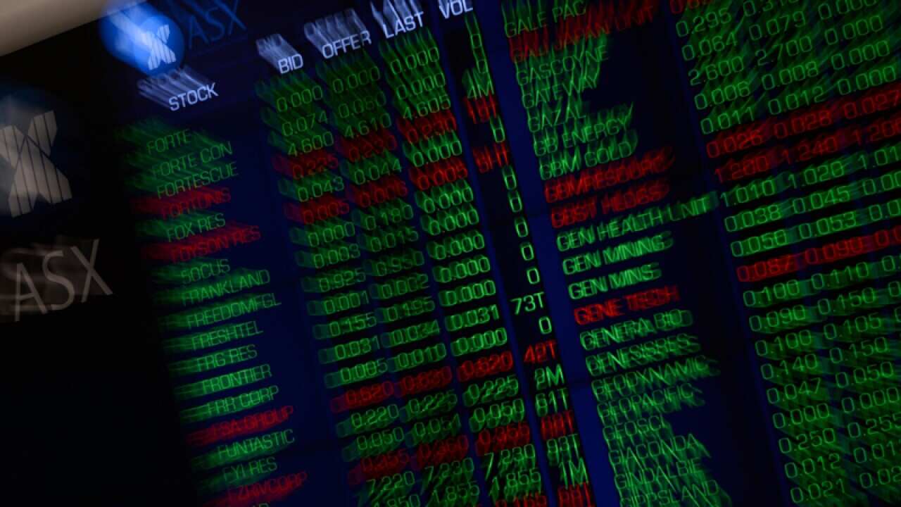 Electronic ASX board.