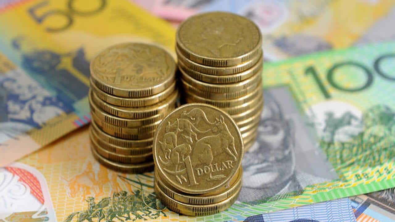 Australische Dollar Noten und Münzen