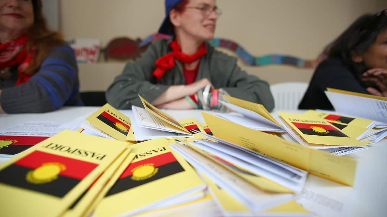 Aboriginal passports on display  (AAP Image/Marianna Massey) 