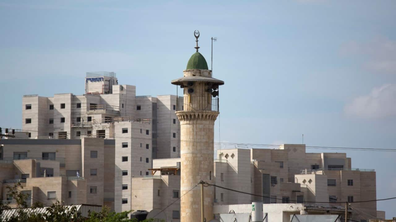  In this Nov. 16, 2016 file photo, the minaret of a mosque is seen in Lod, a mixed Jewish Muslim and Christian city in central Israel.