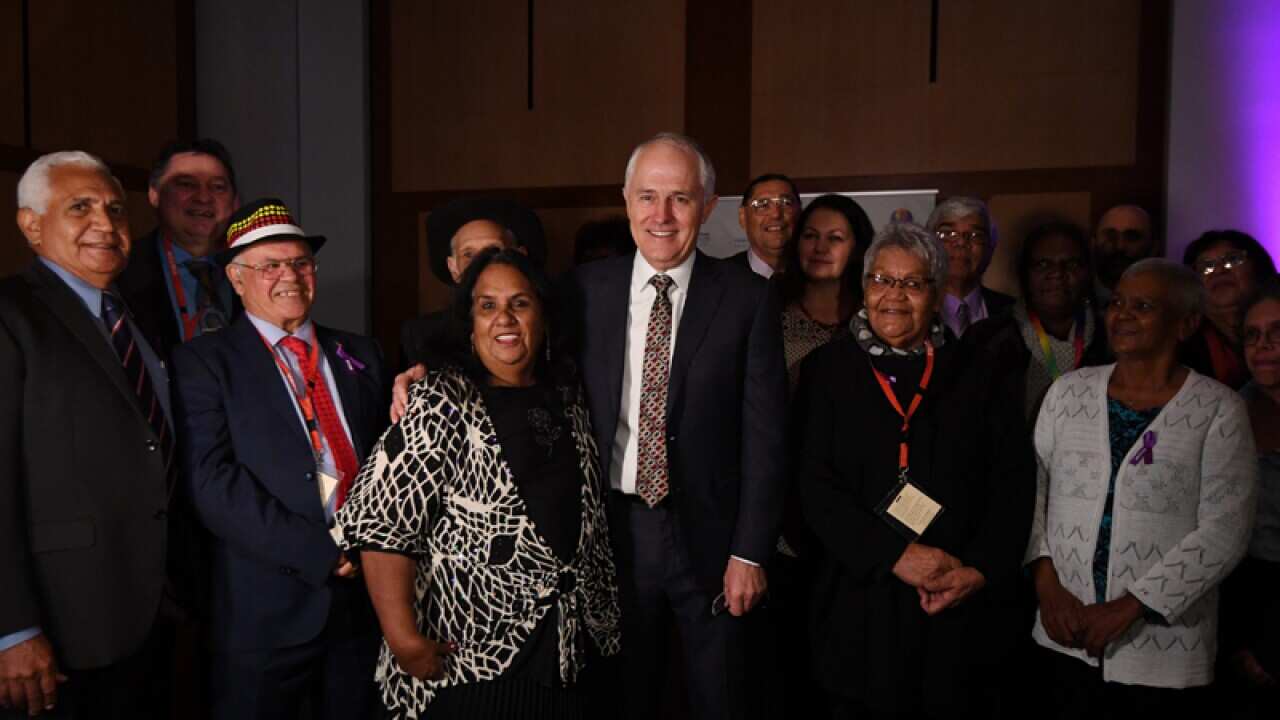 Malcolm Turnbull at the launch of the Healing Foundation report