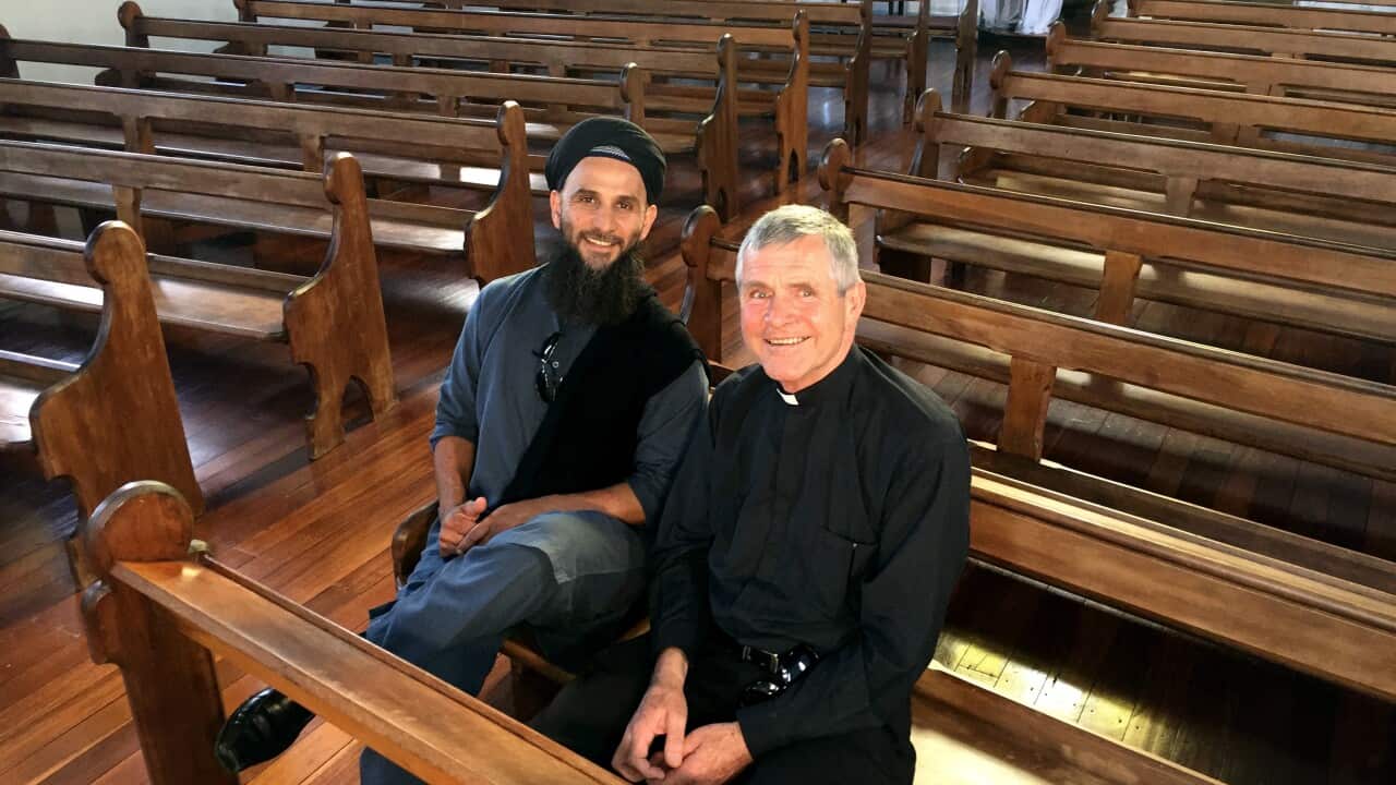 Imam Faizel Chothia and Reverend Peter Humphries in the St Paul’s main church