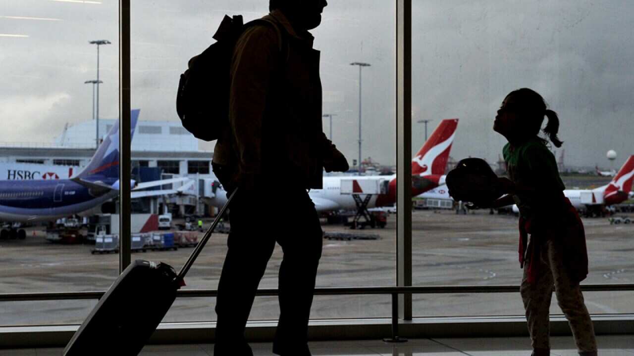 Tourists at Sydney Airport
