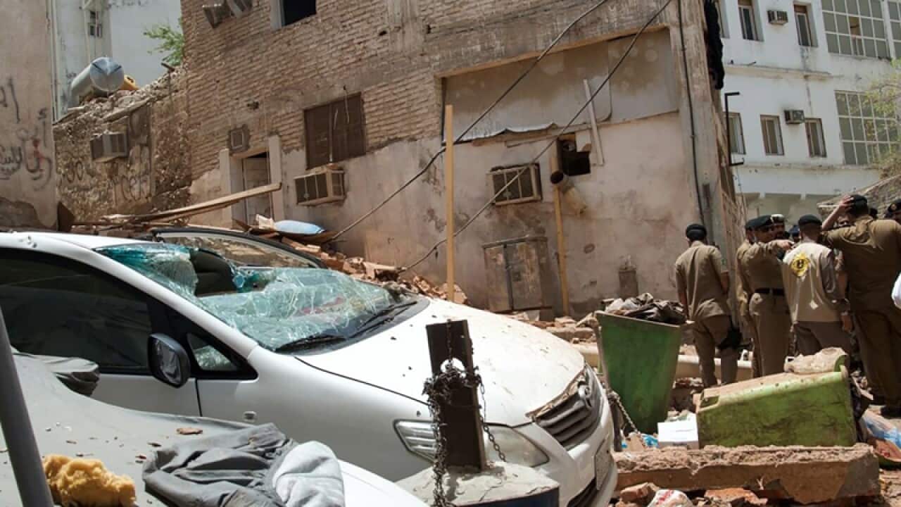 The scene of a foiled terrorist attack in Mecca