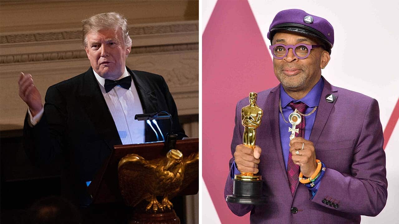 Donald Trump (pictured left) and Spike Lee (pictured right).