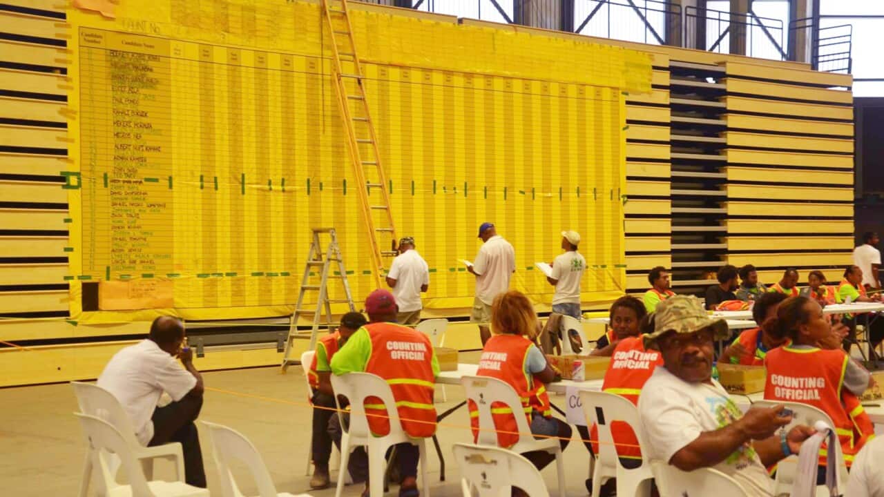 PNG election tally room