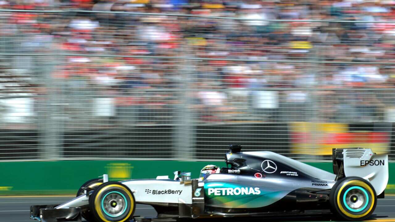 Mercedes driver Lewis Hamilton at Albert Park