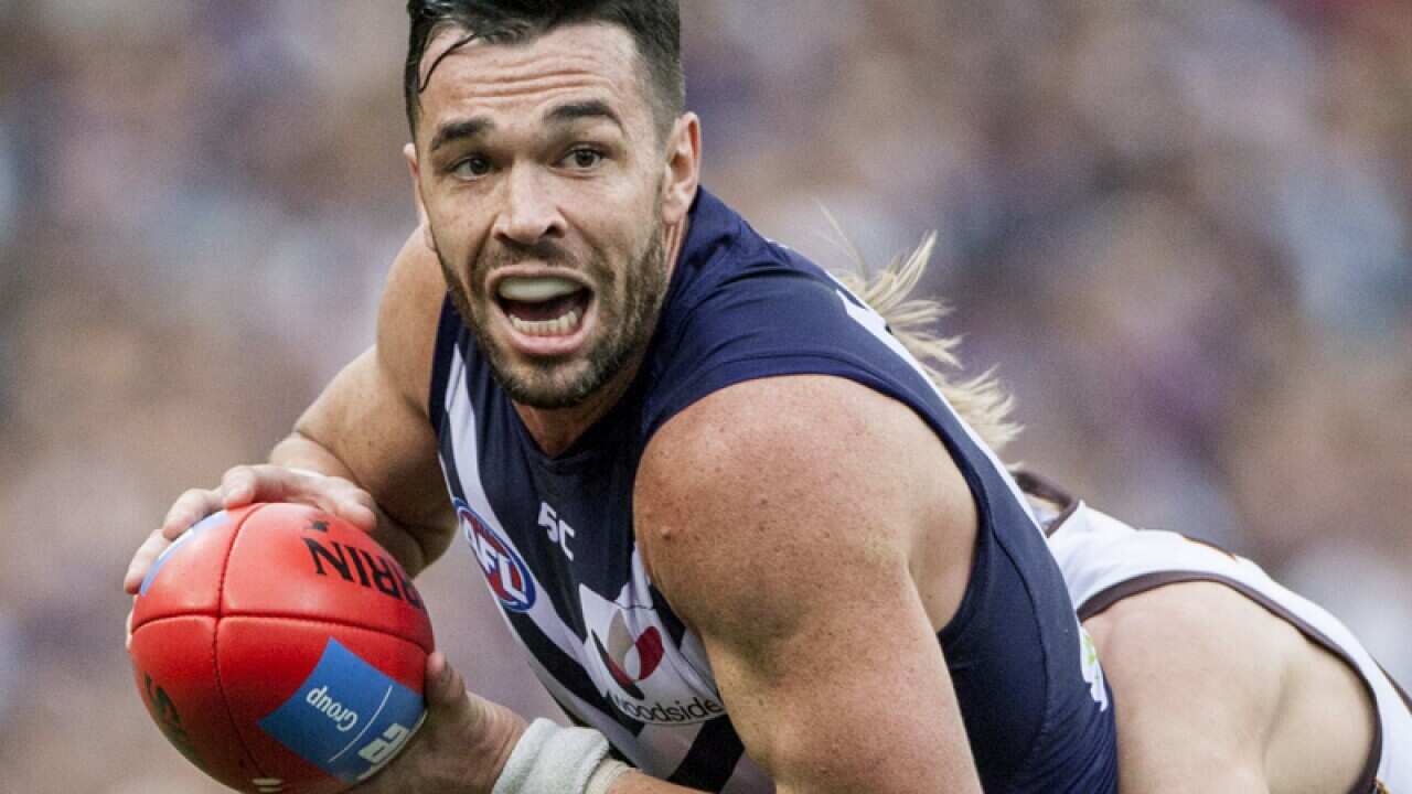 Ryan Crowley of the Fremantle Dockers