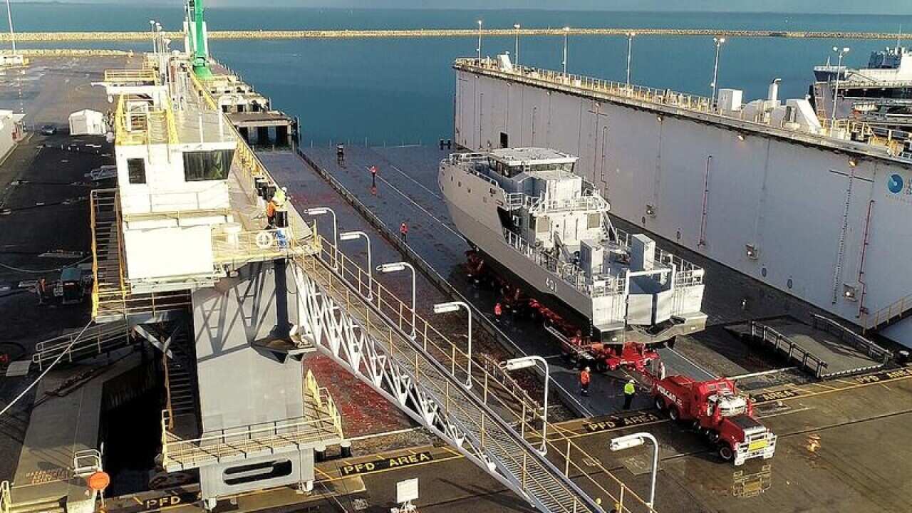 Austal's shipping yard